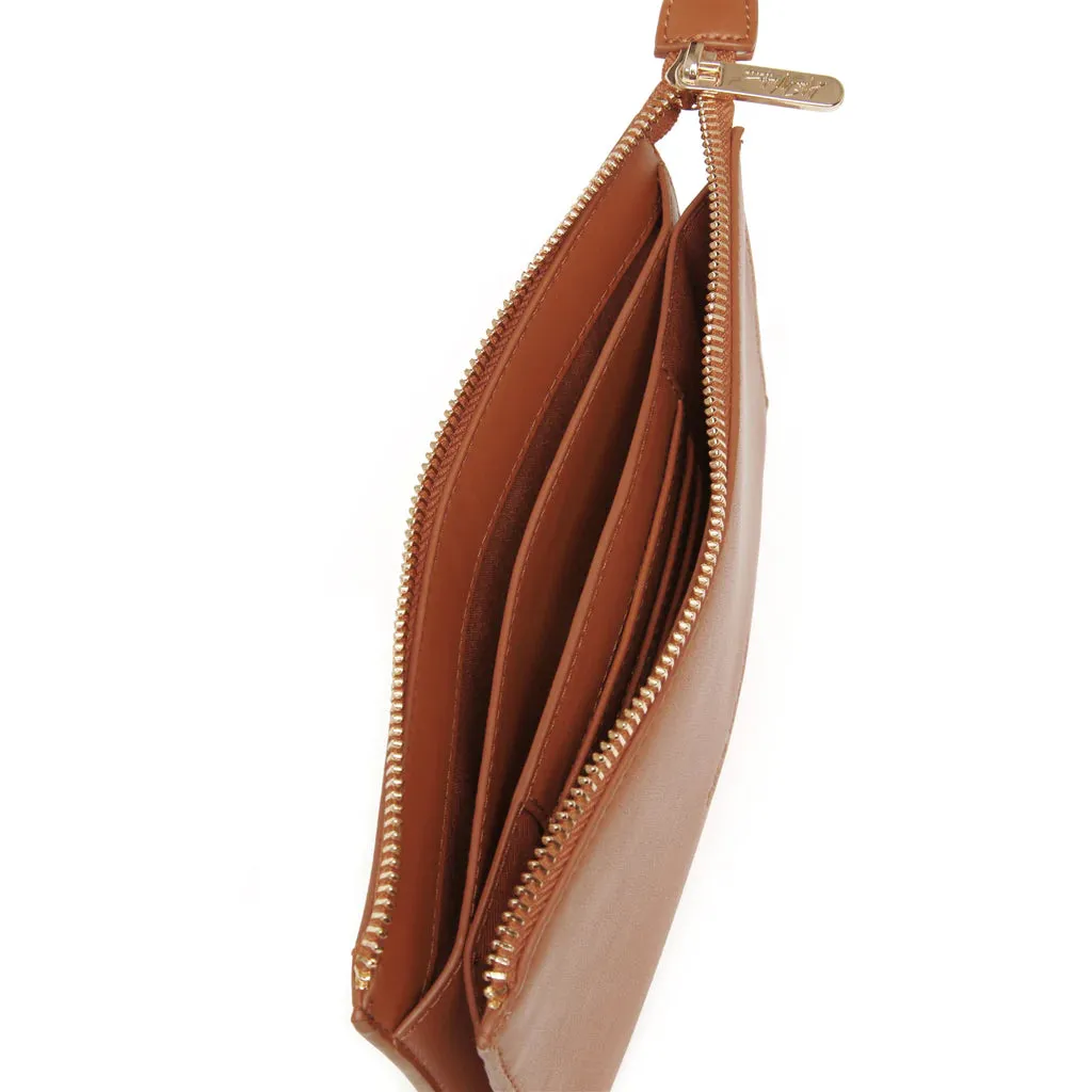 Alice Wheeler Valencia Double Purse Tan